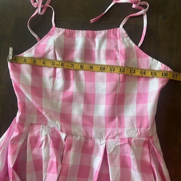 Margot Robbie Barbie The Movie Pink Plaid Dress Barbie Costume - Picture 9 of 13